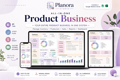 All-in-One Product Business Template Google Sheets